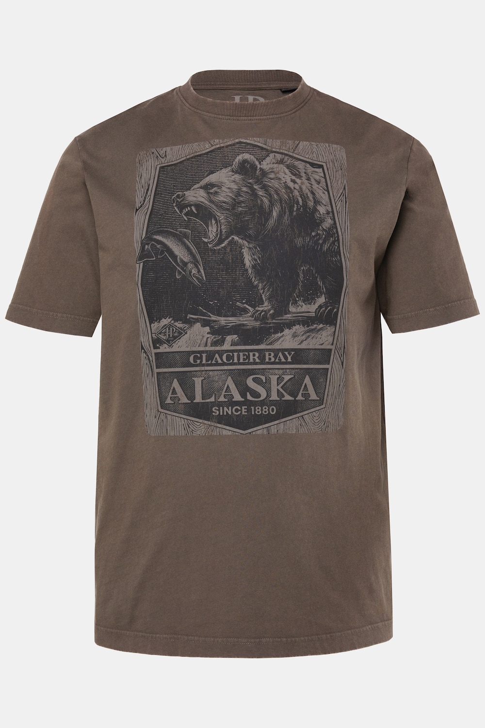JP1880 T-Shirt, Halbarm, Brustprint, Vintage Look, bis 8 XL