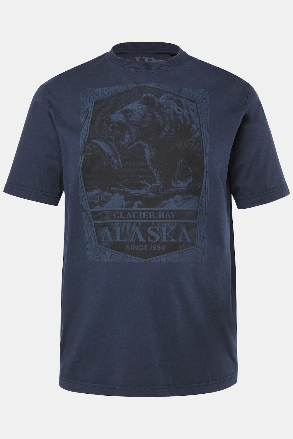 JP1880 T-Shirt, Halbarm, Brustprint, Vintage Look, bis 8 XL
