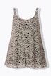 Top, A-line, mesh, leo