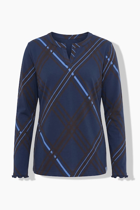 Shirt, Langarm, V-Ausschnitt, OEKO-TEX
