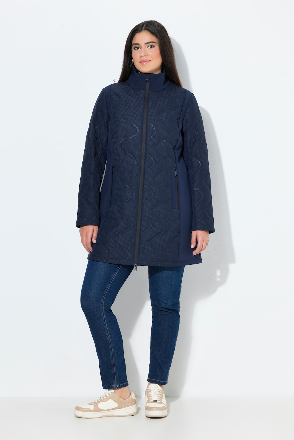 Thumbnail - Große Größen HYPRAR Laserstepp-Jacke, Damen, blau, Größe: 54/56, Polyester, Ulla Popken