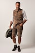 JP1880 leren vest, traditioneel kostuum, runderleer, tot maat 72