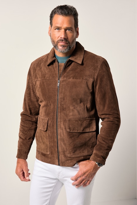 JP1880 Lederjacke, Leder, echtes Rindleder, Pattentaschen, bis 7 XL