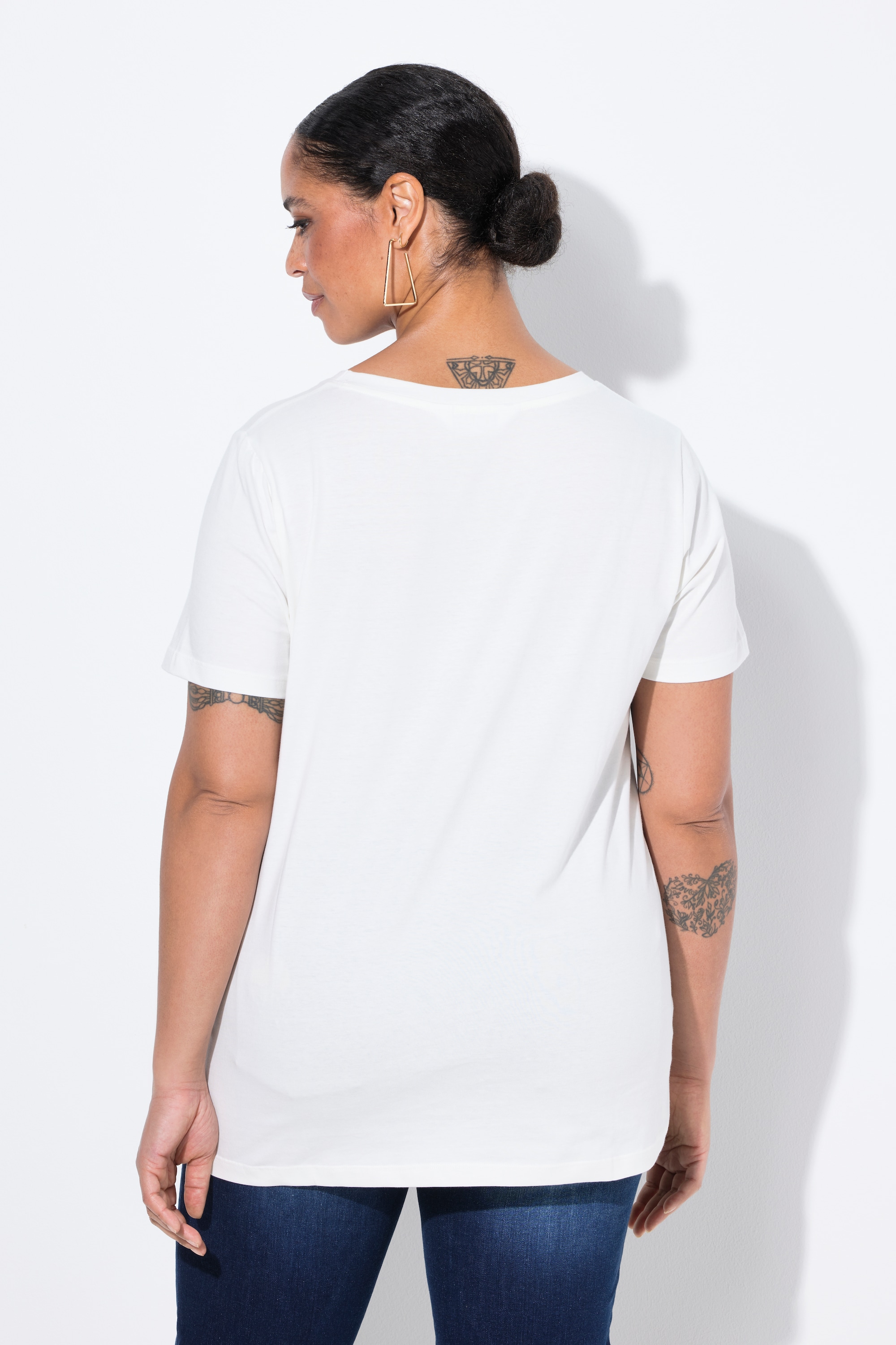 MIAMODA Damen große Größen T Shirt Zitronen Motiv Halbarm 841926