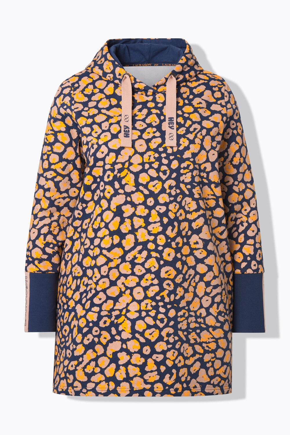 Stora storlekar Lång mjukiströja, Dam, grå, storlek: 44/46, Bomull/Polyester, LAURASON