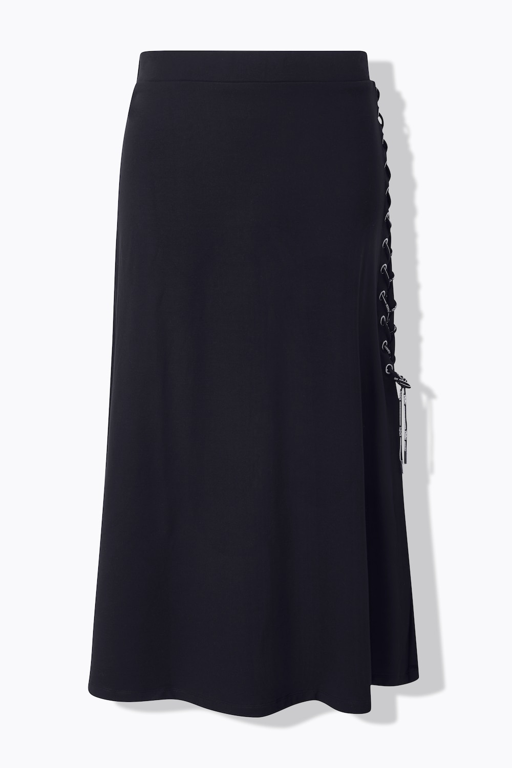 Stora storlekar Maxi-jerseykjol, Dam, svart, storlek: 50, Viskos, Angel of Style