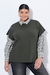 Slipover, oversized, opstaande kraag, mouwloos