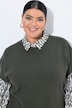 Slipover, oversized, opstaande kraag, mouwloos