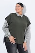 Slipover, oversized, opstaande kraag, mouwloos