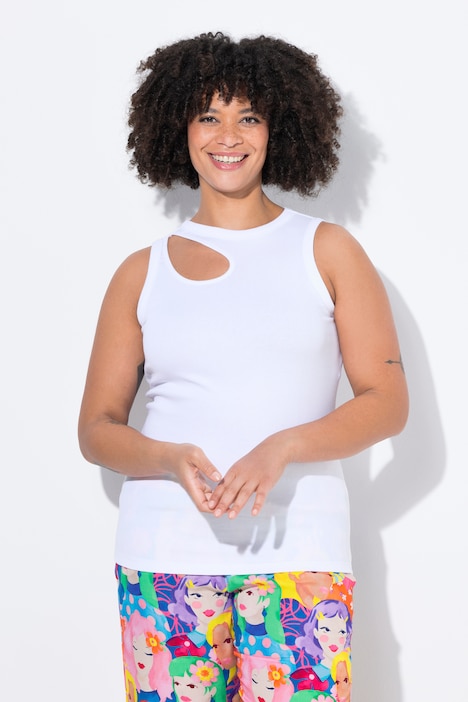 Ribtop, slim fit, cut-out