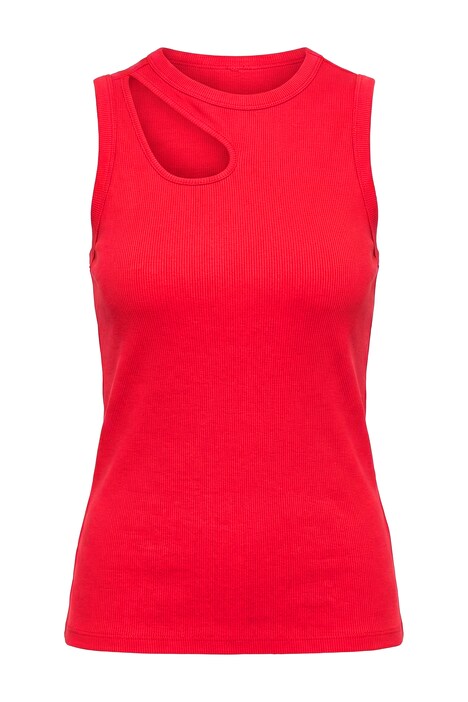 Žebrovaný top, Slim střih, průstřih