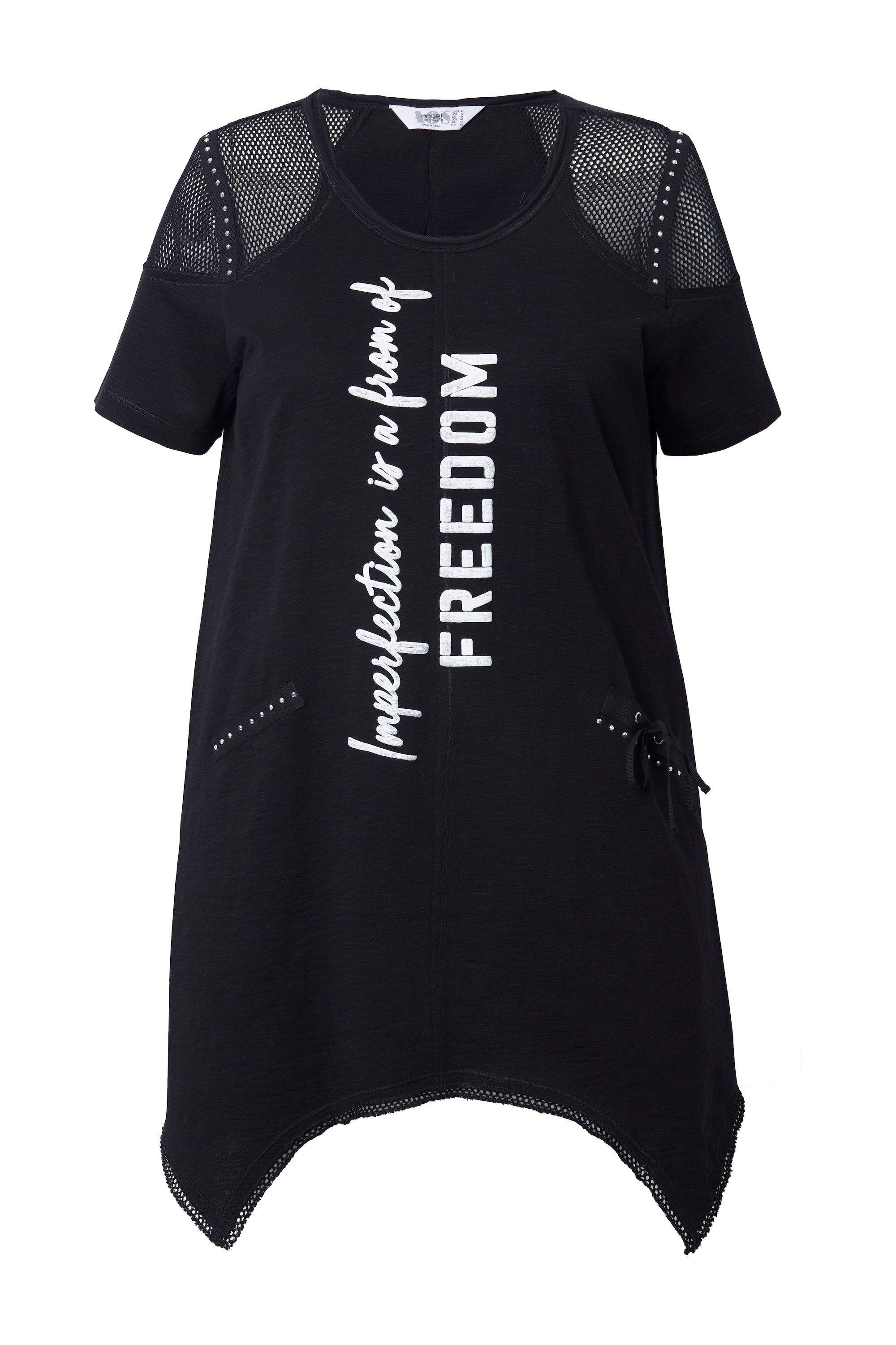 Angel of Style Damen große Größen T Shirt A Linie Schmucknaht