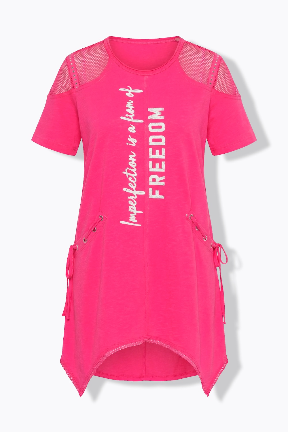 Stora storlekar T-shirt, Dam, rosa, storlek: 46, Bomull, Angel of Style