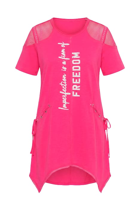 Tričko, A střih, ozdobný šev, síťovaná ramena