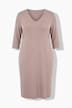 Sweatkleid, V-Ausschnitt, 3/4-Arm, Modalmix