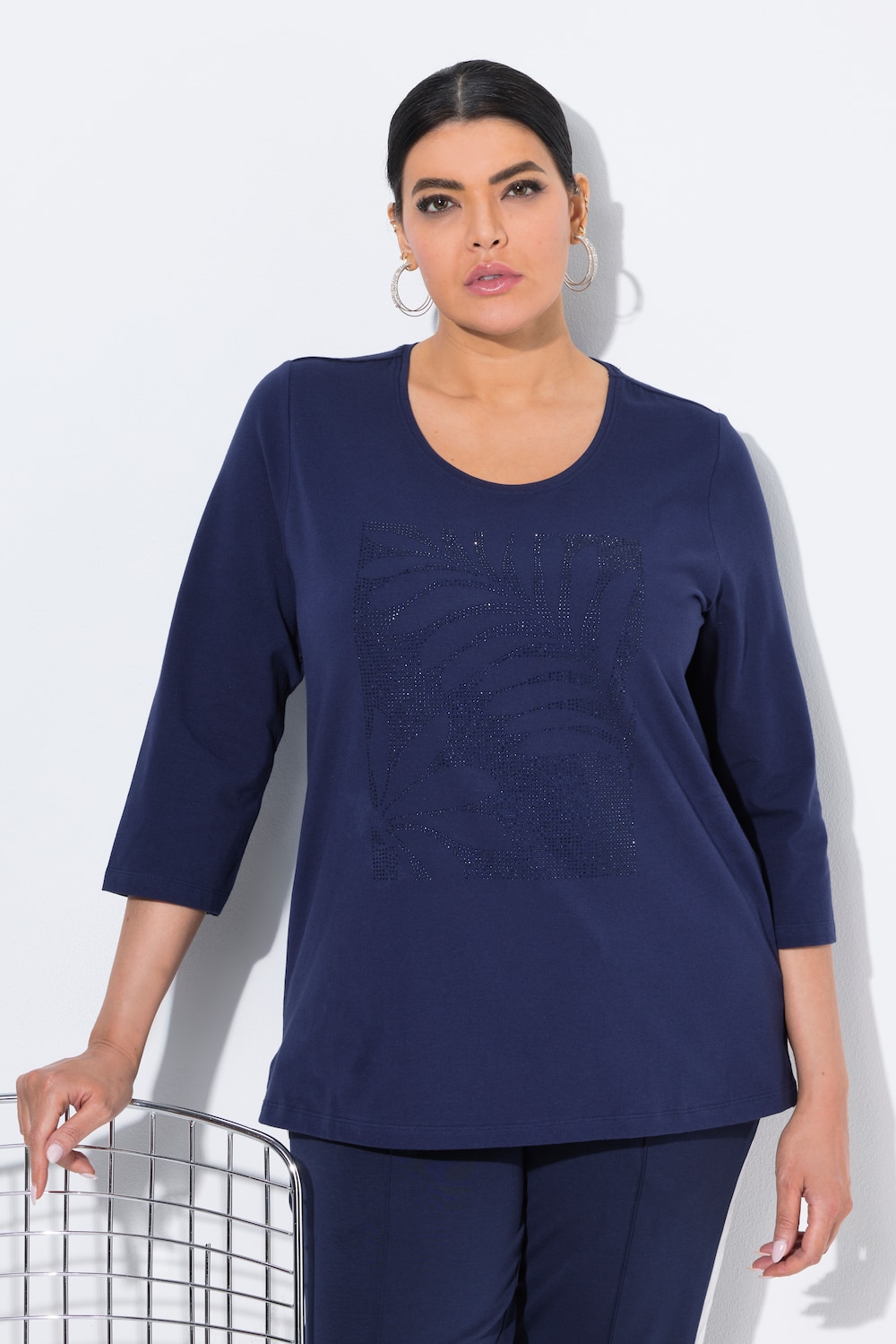Große Größen Shirt, Damen, blau, Größe: 46/48, Baumwolle, Ulla Popken