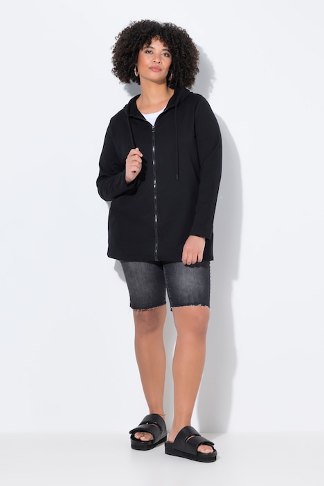 Sweatjacke, A-Linie, Flügel-Motiv auf dem Rücken