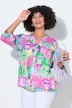 Bluse, A-Linie, Gesichter-Muster