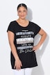 T-Shirt, Streifen, Schriftzug, Glitzersteinchen