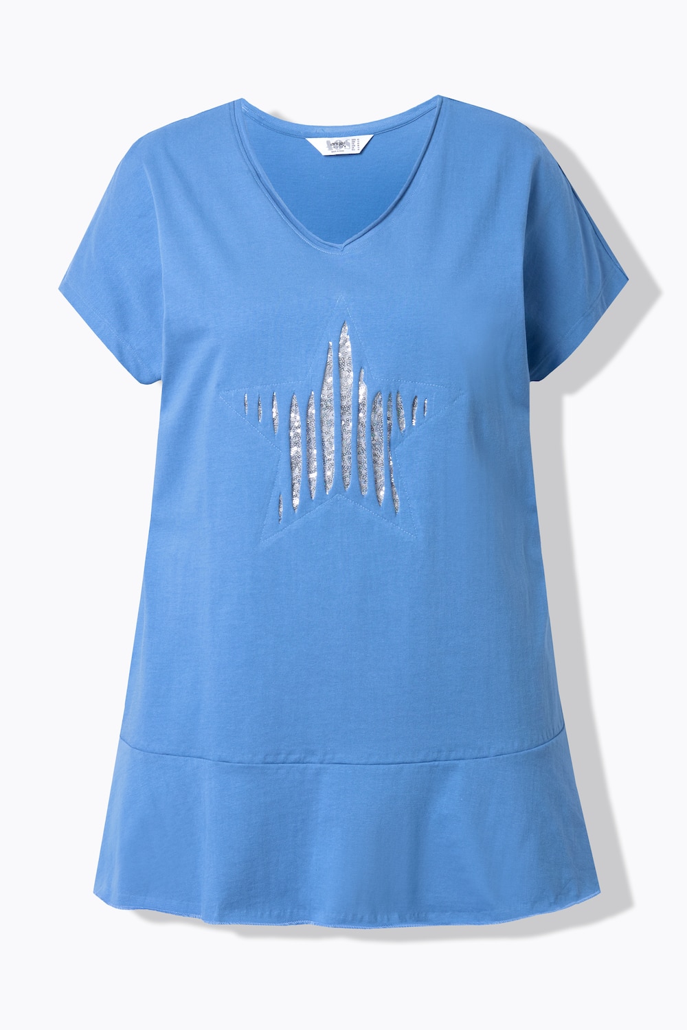 Stora storlekar T-shirt, Dam, blå, storlek: 50, Bomull, Angel of Style