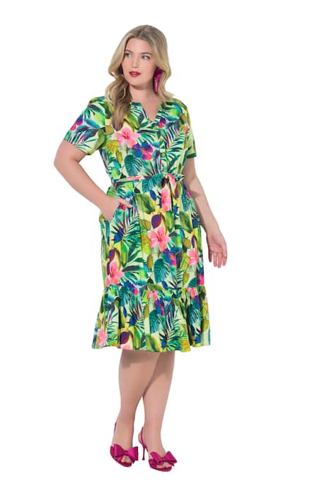 Šaty, A střih, italský vzor, volán na lemu