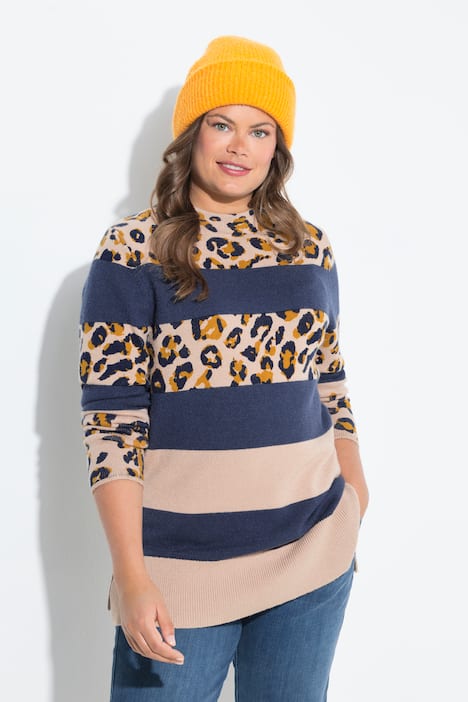 Pull en maille, manches longues et col roulé