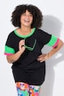 T-Shirt, oversized, farbig überschnittene Schultern