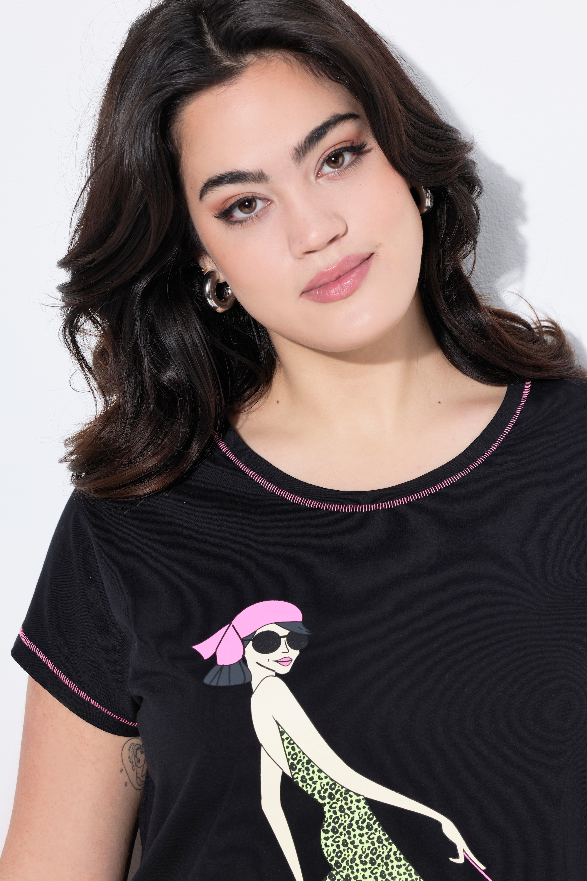 Angel of Style Damen große Größen T Shirt A Linie Frauen Motiv