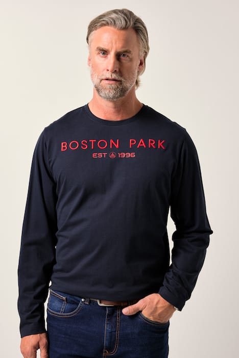 Boston Park shirt met lange mouwen, borstprint, tot 84/86