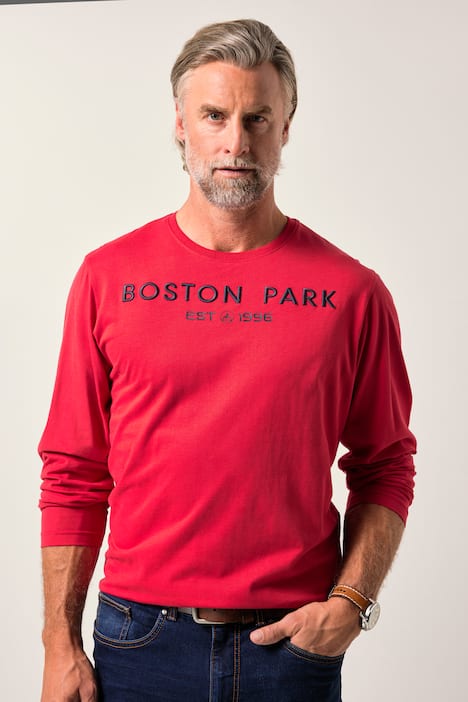 Boston Park shirt met lange mouwen, borstprint, tot 84/86