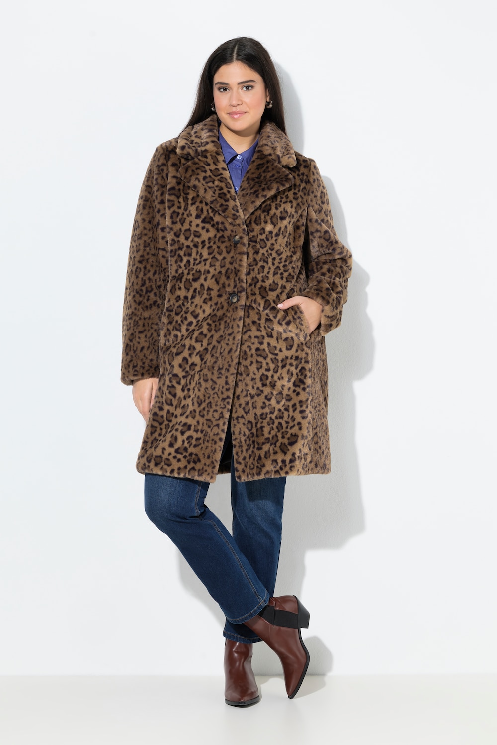 Große Größen Teddymantel, Damen, braun, Größe: 58/60, Polyester, Ulla Popken