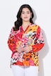 Bluse, A-form, leopard-/hjertemønster
