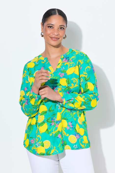 Bluse, Regular Fit, Zitronen