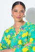 Bluse, normal passform, sitroner
