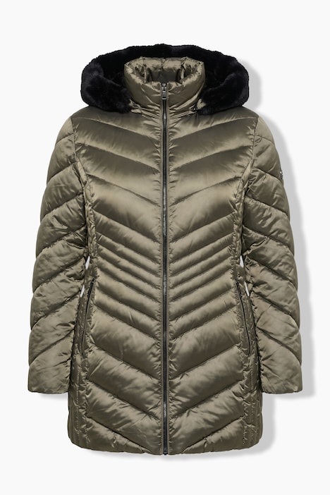 HYPRAR Steppjacke, Lederoptik-Piping, 2-Wege-Zipper