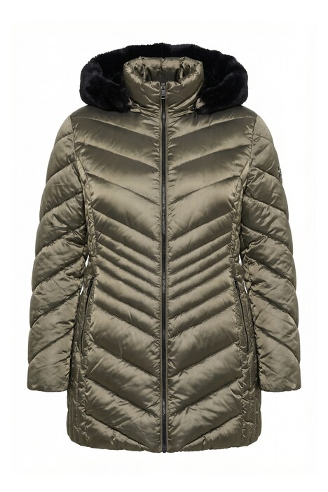 HYPRAR Steppjacke, Lederoptik-Piping, 2-Wege-Zipper