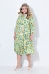 Blusenkleid, A-Linie, Midilänge, Zitronen-Muster
