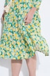 Blusenkleid, A-Linie, Midilänge, Zitronen-Muster