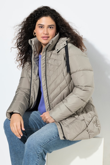 HYPRAR Steppjacke, wasserabweisend, Kapuze