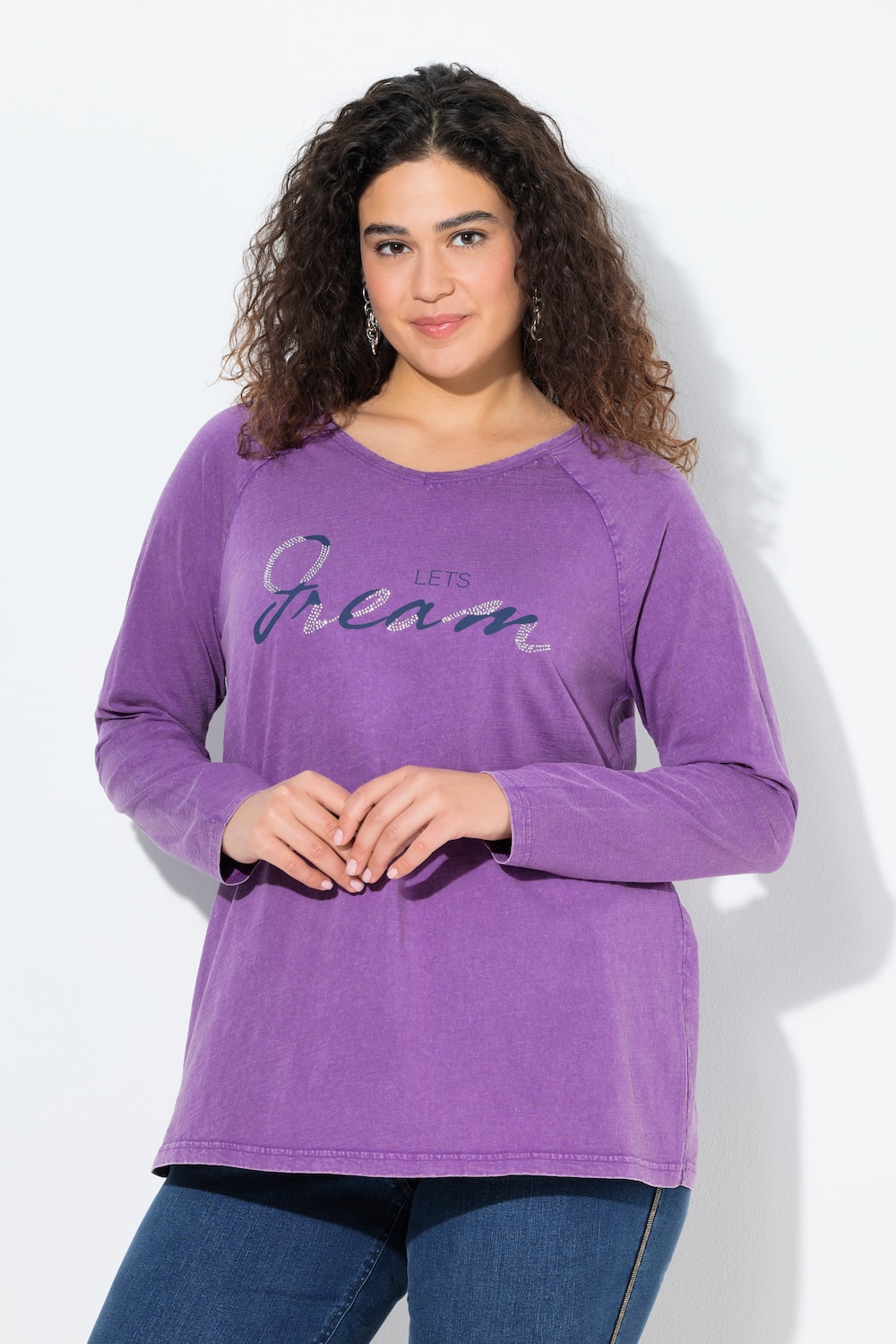 Große Größen Shirt, Damen, lila, Größe: 58/60, Baumwolle, Ulla Popken