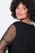 Blouse, Regular Fit, dubbellaags, netstof met pailletten