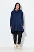 Longsweater, volant, opstaande kraag, lange mouwen, zakken