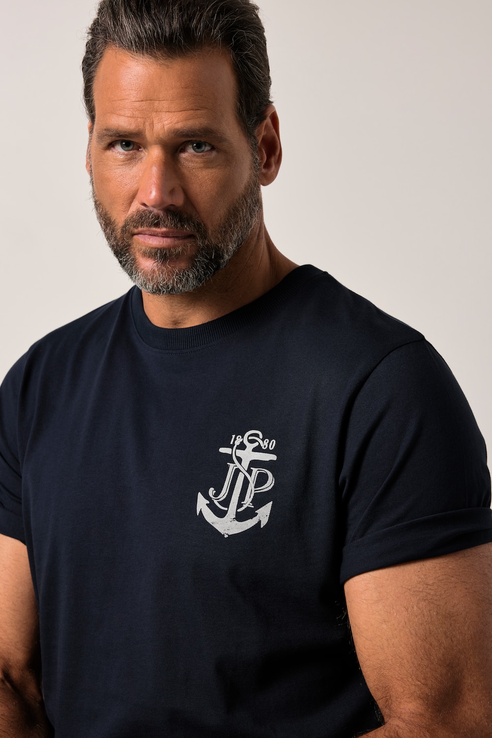 Stora storlekar T-shirt, Her, blå, storlek: 8XL, Bomull, JP1880