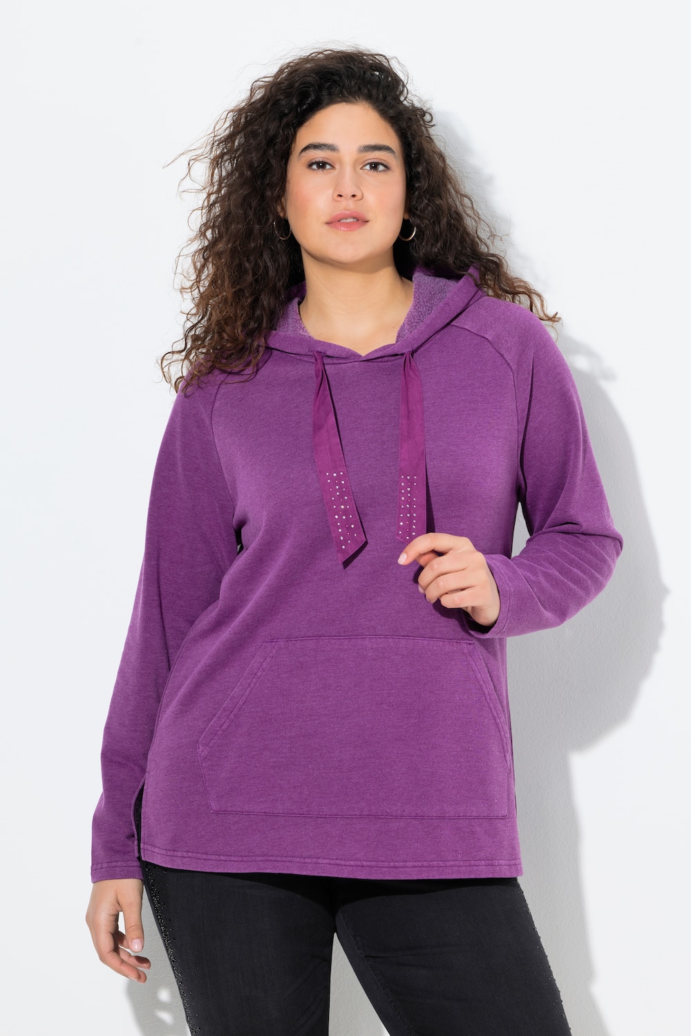 Große Größen Hoodie, Damen, lila, Größe: 58/60, Polyester/Baumwolle, Ulla Popken