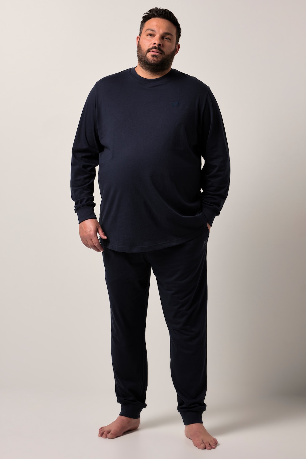 Men+ Schlafanzug, Zweiteiler, Jersey, Langarm, bis 8 XL