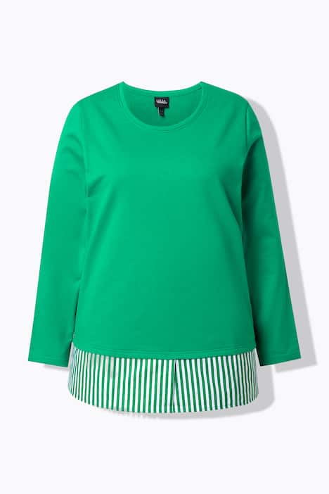 Sweater, Blusensaum, Rundhals, Langarm