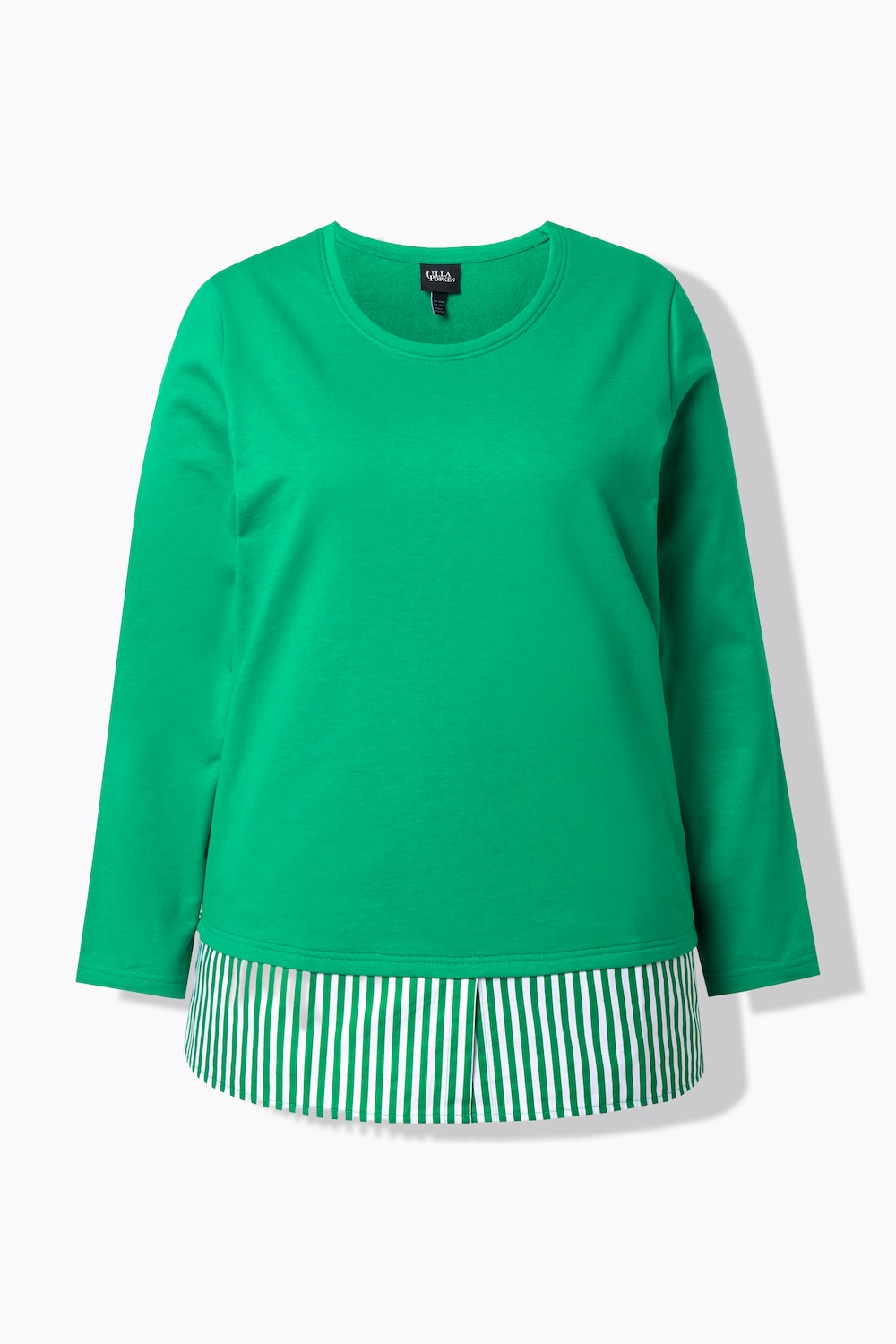 Stora storlekar Mjukiströja, Dam, grön, storlek: 42/44, Bomull/Polyester, Ulla Popken
