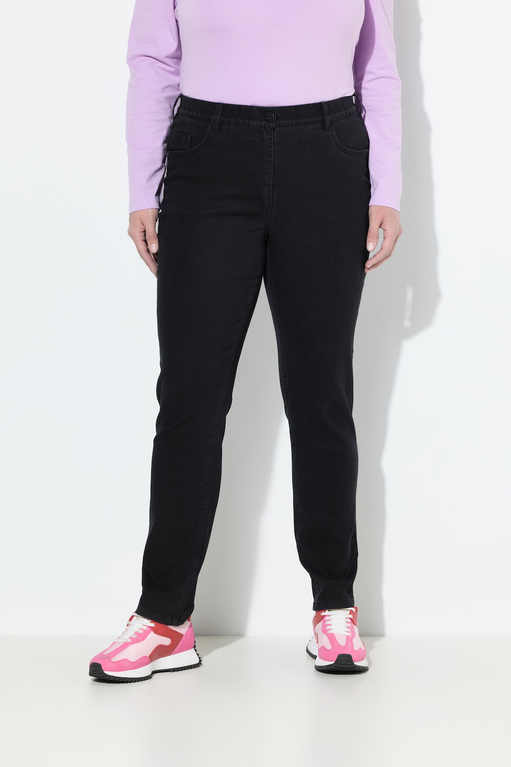 Große Größen Jeans Mia, Damen, schwarz, Größe: 48, Baumwolle/Polyester/Viskose, Ulla Popken