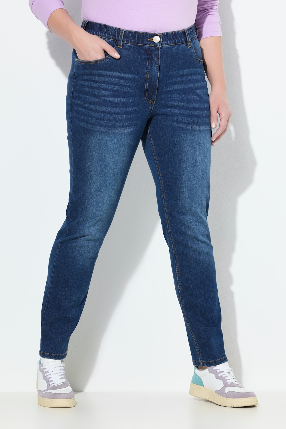 Große Größen Jeans Mia, Damen, blau, Größe: 44, Baumwolle/Polyester/Viskose, Ulla Popken