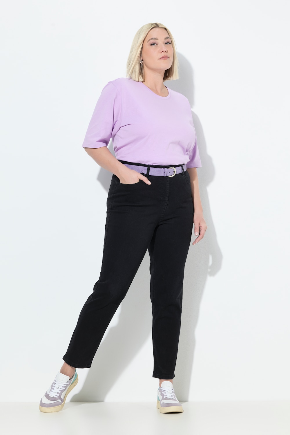 Mom-Jeans, 5-Pocket-Hose, Komfortbund, Stretchdenim